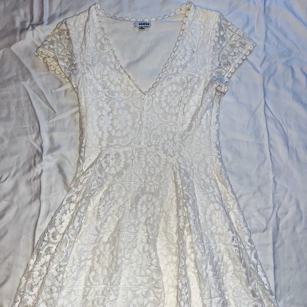 White, Storee lace dress